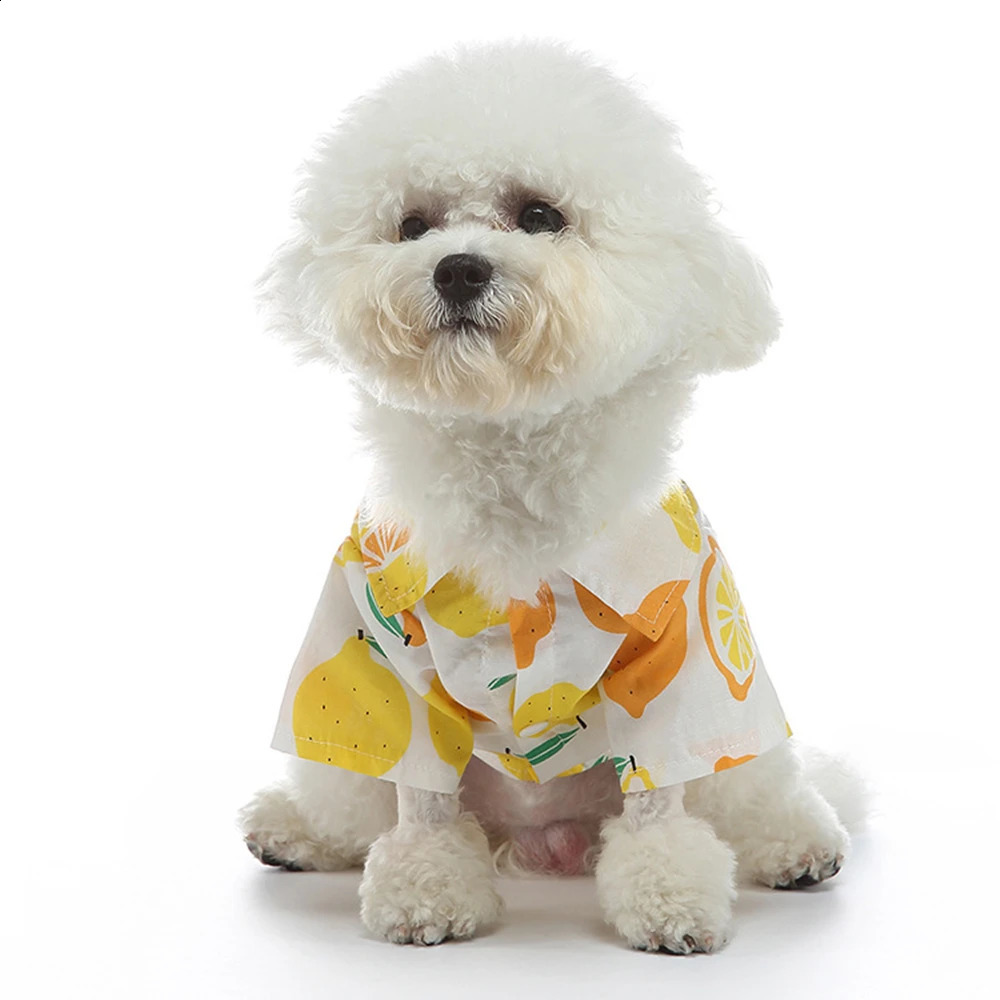 Fruit Printed Dog Shirts Pet Clothes For Dog T-shirt Thin Coat Jacket Puppy Cat Clothing for Small Dogs Poodle Schnauzer Outfits 250407