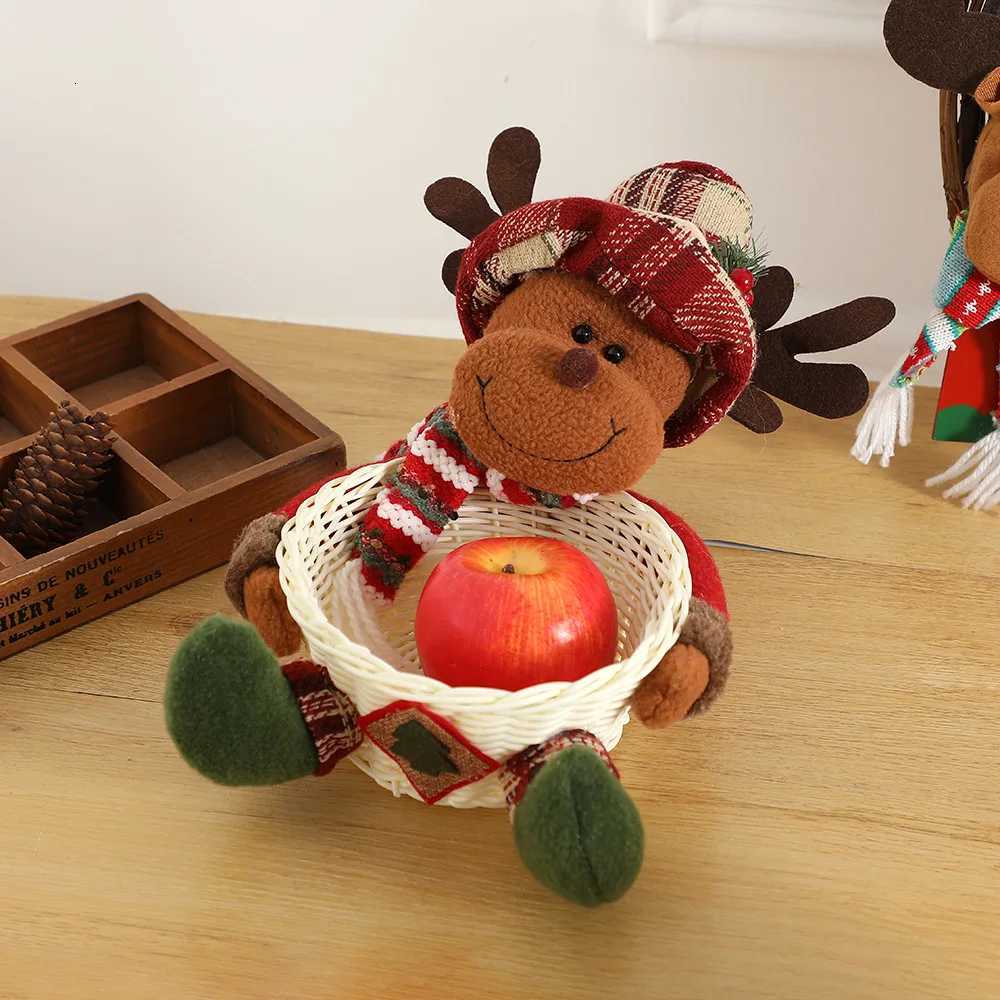 Christmas Christmas Candy Basket Decoration Desktop Table Centerpiece for Holiday Party Home Decor Festive Gift Filling Fruit Holder Y251113