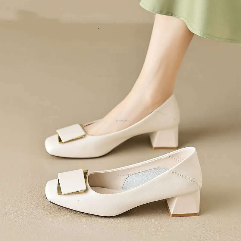 New Free Shipping Designer Shoes Minimalist Square Toe Stylish High-heeled Comfortable Non Slip Ultra Soft Mesh Red Bean Shoes Thin Fitting And Foot C