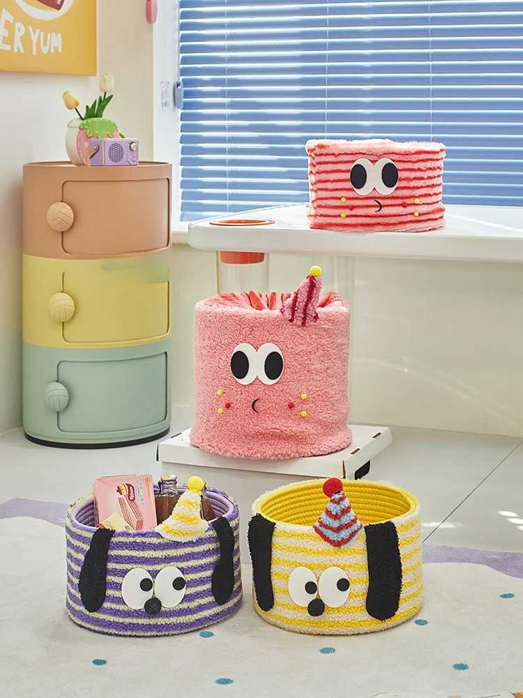Creative Monster Storage BasketDopamine Desktop Snack Bucket Yarn Woven Basket Miscellaneous Storage BasketsCute He Decor Y251112