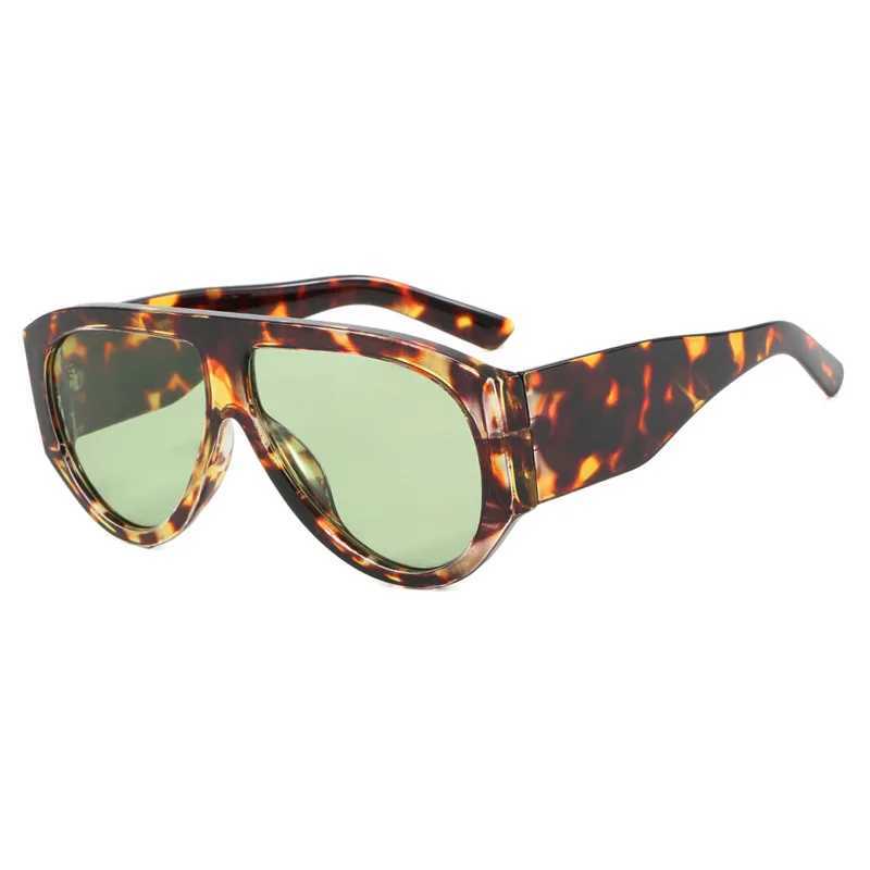 Vintage Luxury Brand Designer Oversized Pilot Sunglasses Women For Men Shades Big Frame Windproof Popular Punk Sun Glasses UV400C250412