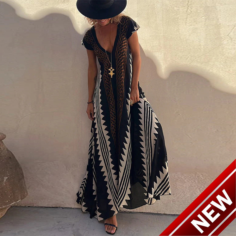 Wind dress 2025 summer new French vacation long skirt womens dress