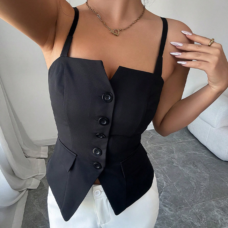 Womens clothing 2025 summer new style temperament camisole cardigan small vest top