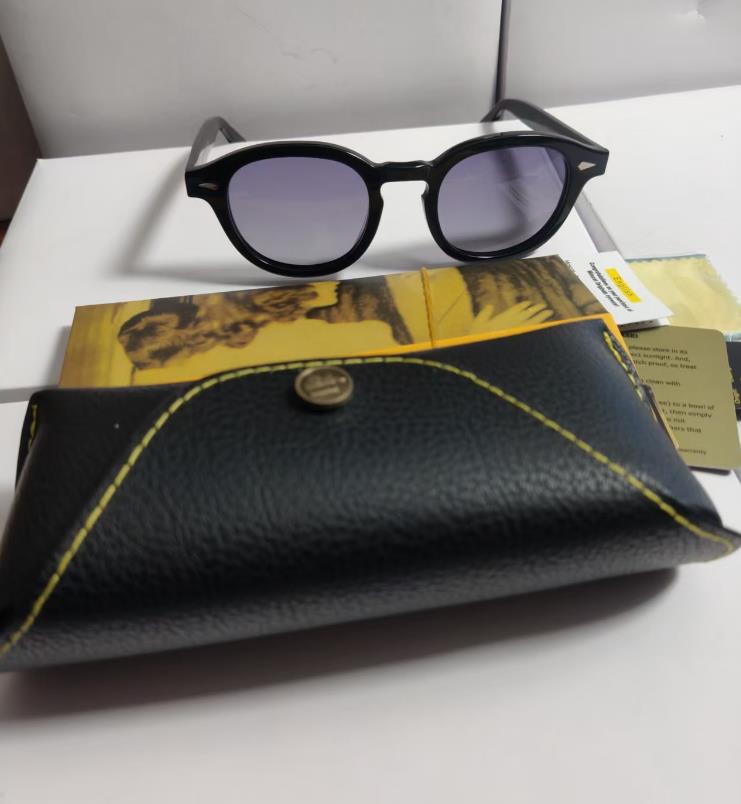 Wholesale Design S M L Size Frame 100Color Lens Sunglasses Lemtosh Johnny Depp Glasses Polarized Eyeglasses Arrow Rivet 1915 With Case