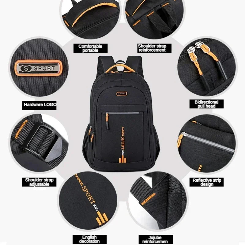 Mens Backpack Oxford Business Computer Bag Waterproof Leisure Travel High School Student For Man 251112