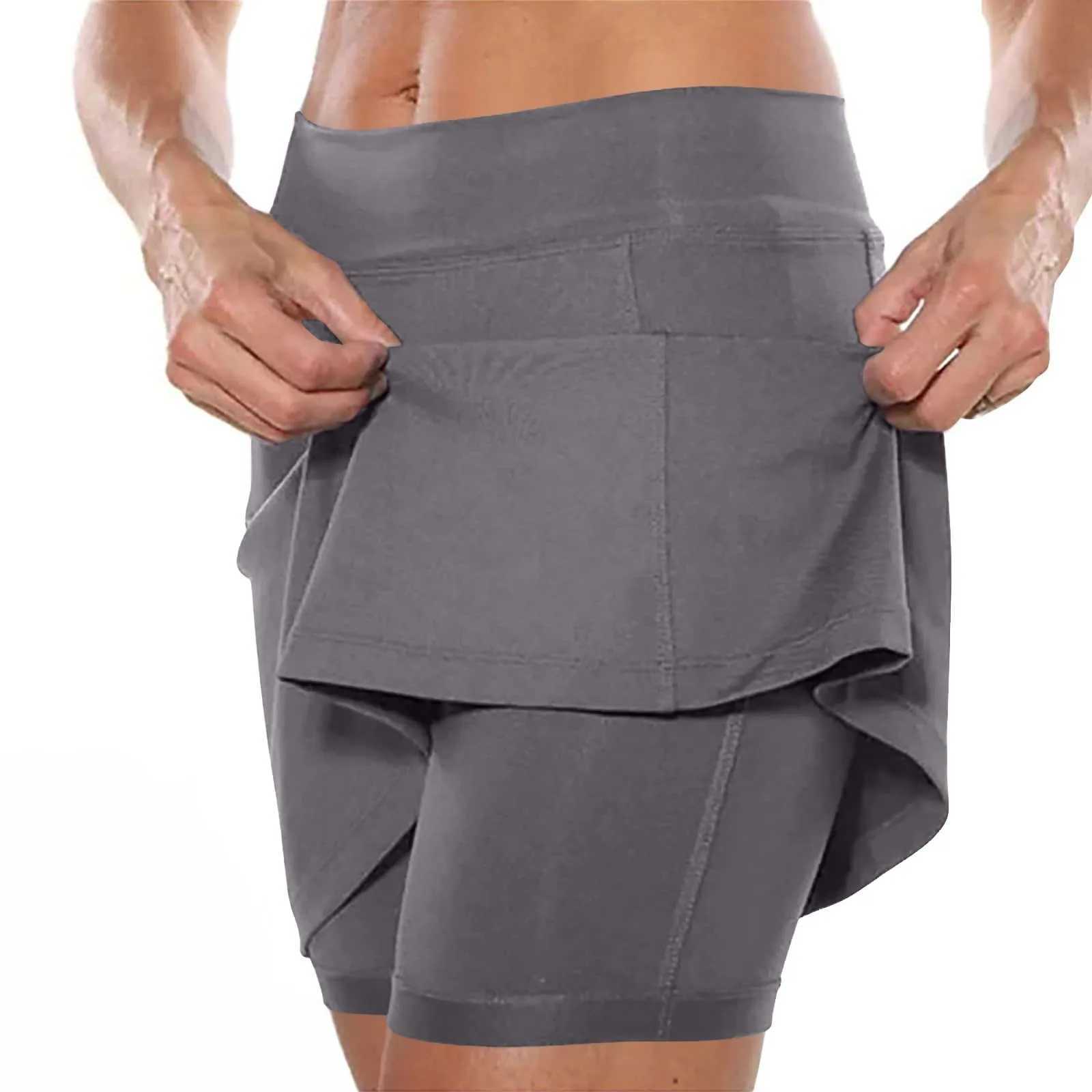 Womens sports shorts elastic yoga pants summer solid color sports shorts lightweight high waisted tight fitting solid color jogging shorts Y250412