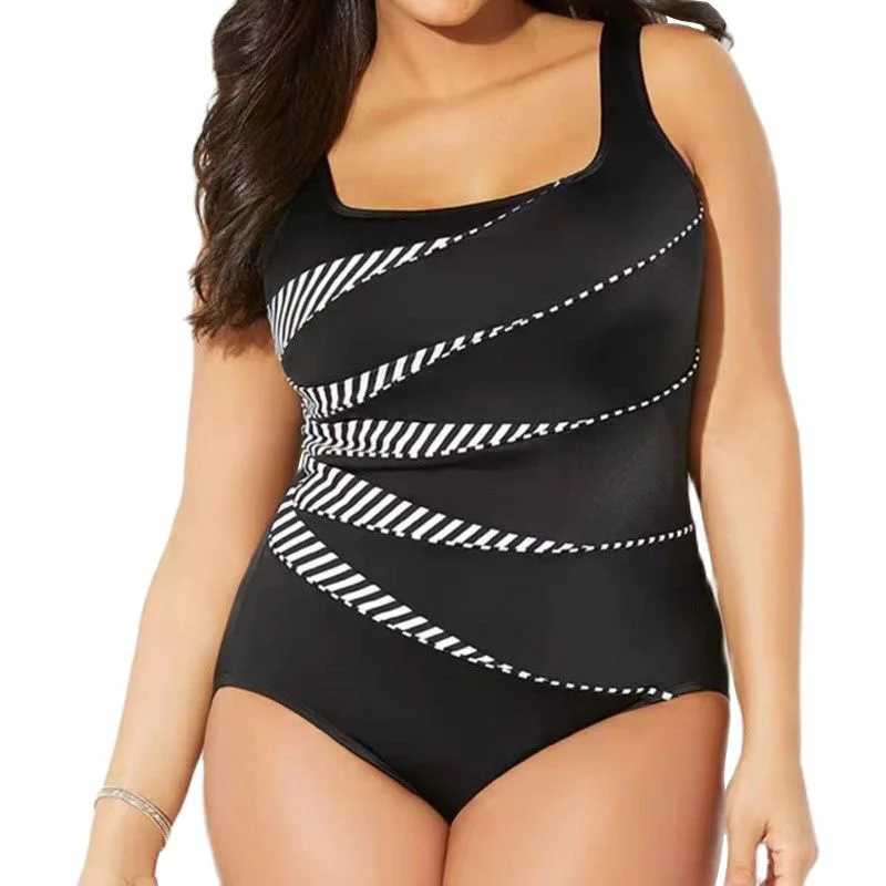 Sexy One-Piece Large Size Swimwear Push Up Womens Plus Size Swimsuit XXXL Closed Bodysuit Female Bathing Suit Pool BeachwearW251113