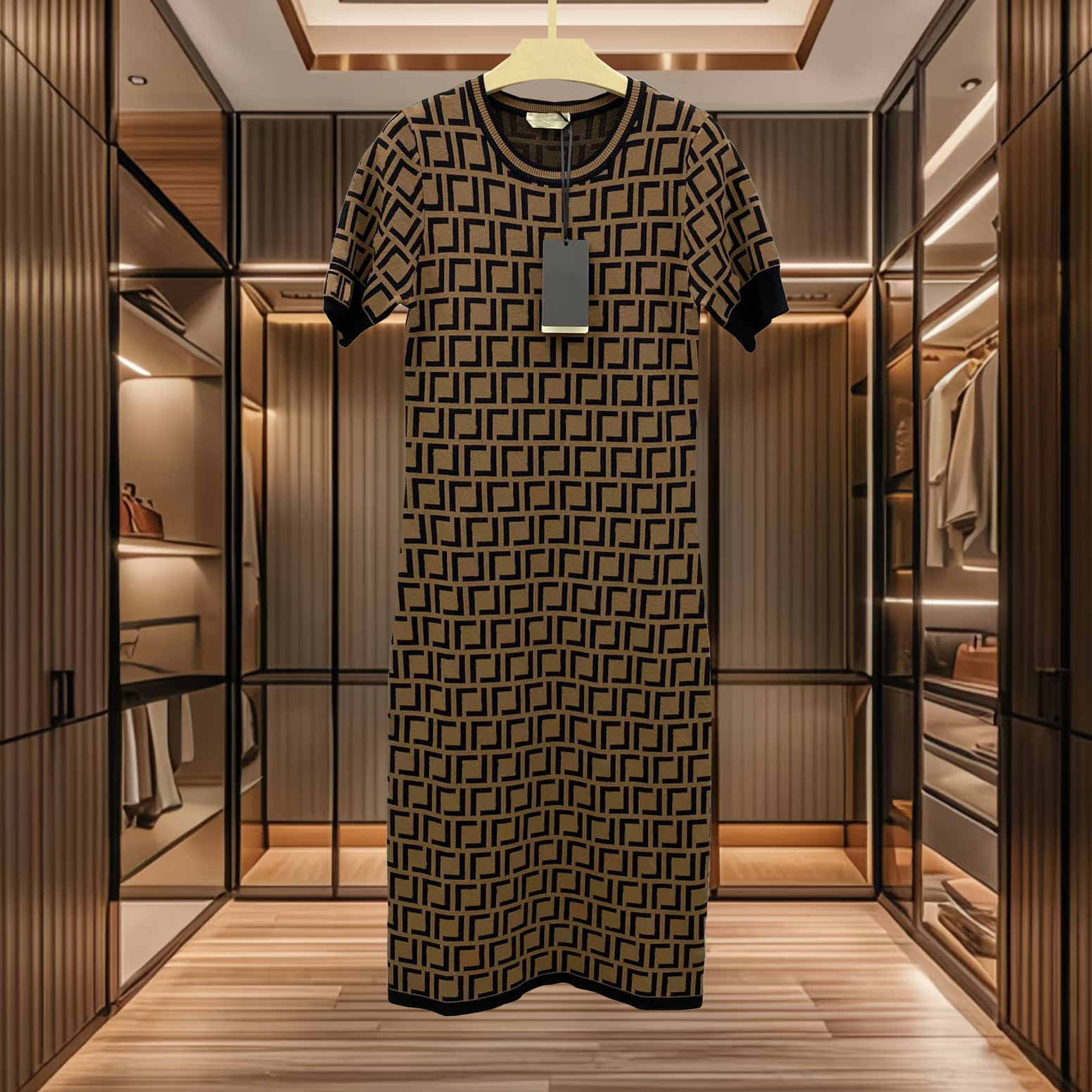 high quality womens designer dresses fashionable womens short sleeved dresses jacquard letter printed dresses womens tops classic style dresses