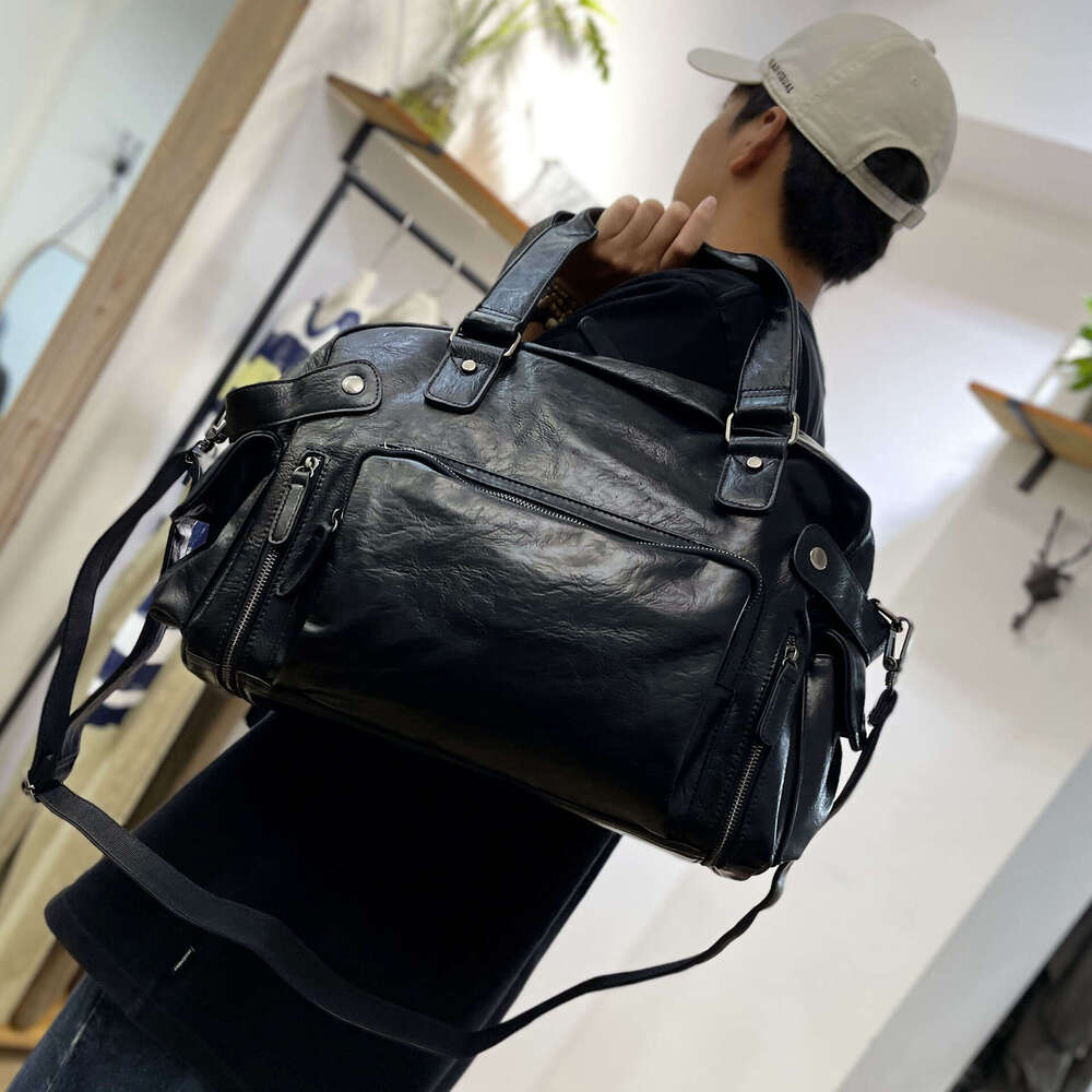 Backpack shoulder casual handbag, fashionable crossbody large capacity travel bag, Korean version, trendy men's bag