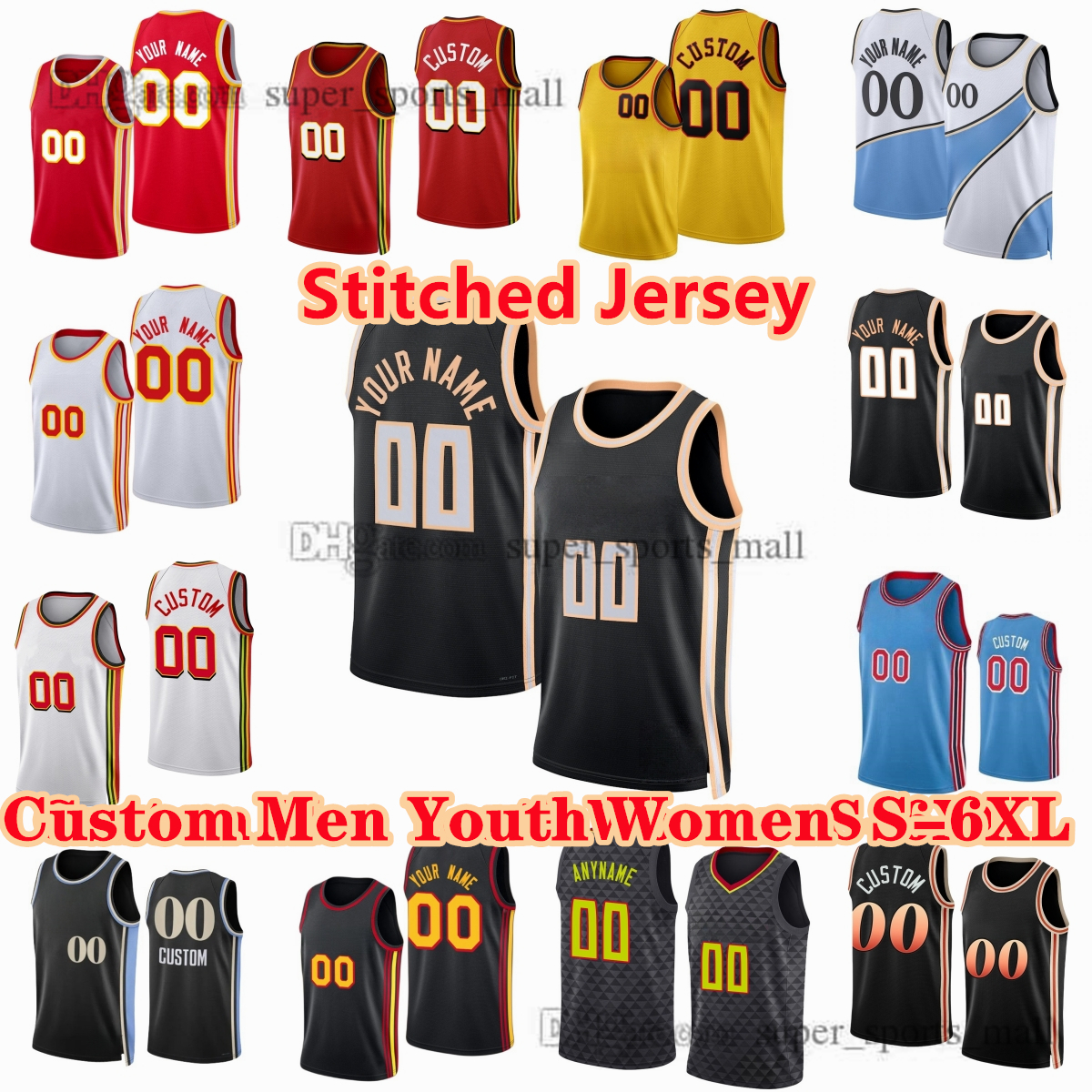 Custom Stitched 2025-26 New Basketball Jerseys 1 Johnson Daniels Young Porzingis Alexander-Walker Okongwu Risacher Kennard Newell Krejci Wallace Gueye Dante