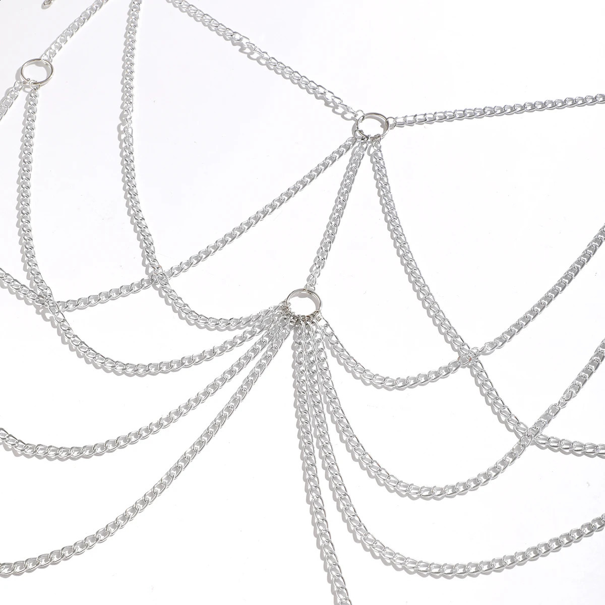 KunJoe Punk Multi layer Round Aluminum Cross Chain Hanger Box Chain Mens Gay Strap Sexy Party Clothing Body Jewelry 250408