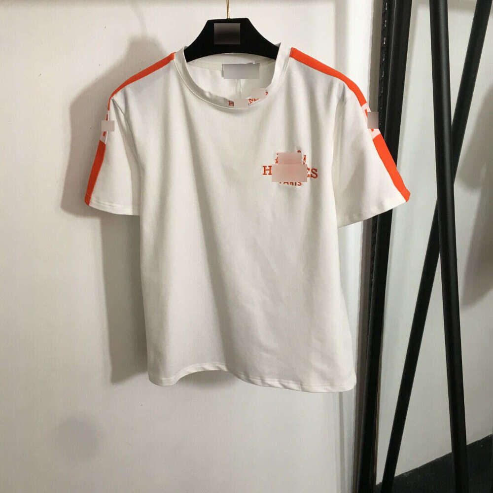 25 new summer Nanyou sports suit with embroidered carriage on the chest, short sleeved T-shirt and woven edge casual pants