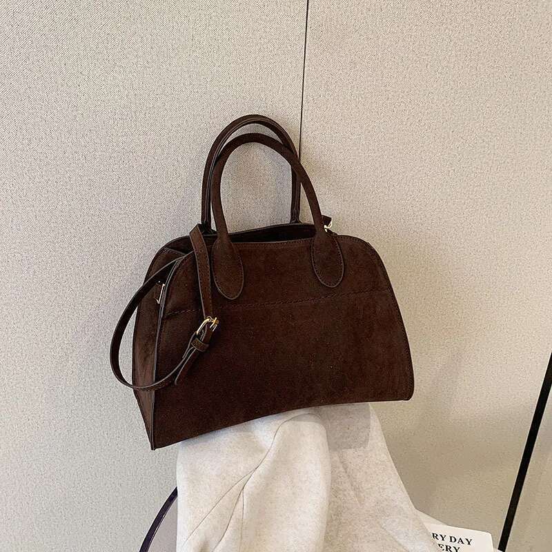 Ladies' Top-Handle Bag High-End Feel Niche Design Large Capacity Vintage Commute Handbag For Autumn/Winter Season