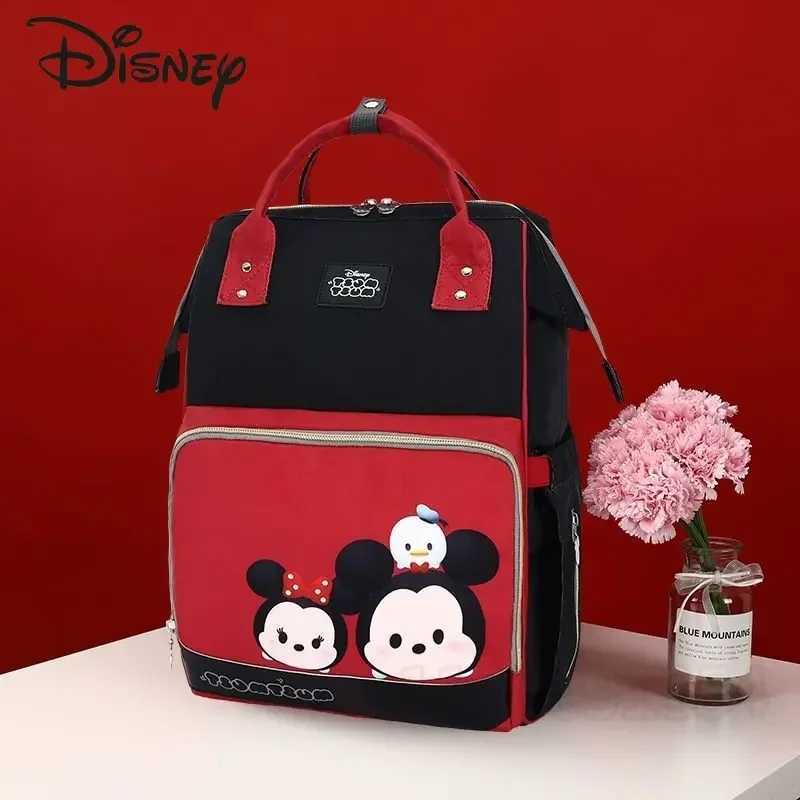 Disney Mickey Original New Diaper Bag Backpack Luxury Brand Baby Bag Large Capacity Baby Diaper Bag Cartoon Multi FunctionXJ250412