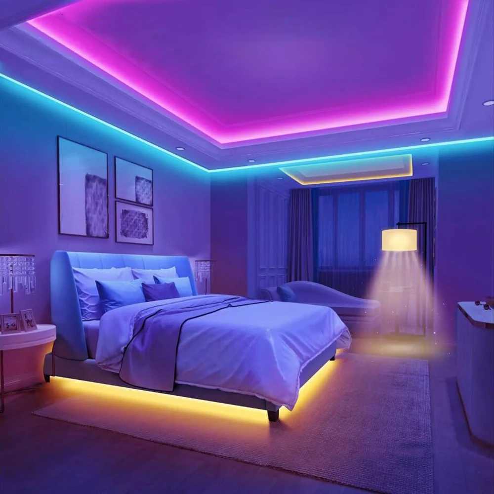 Led Strip Lights RGB Led Ribbon Flexible Tape with Remote Control for Rome Bedroom Decor TV Backlight Luces Led W251112