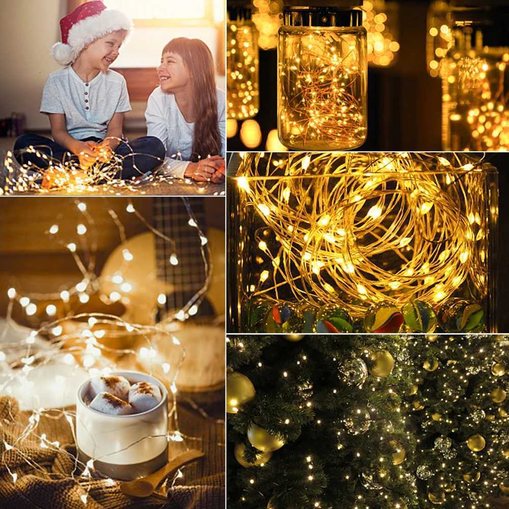Solar Power Mason Jar Lid Lights LED Waterproof Fairy Light String Lights Garden Decor Christmas Lights Outdoor Wedding Decor M251113