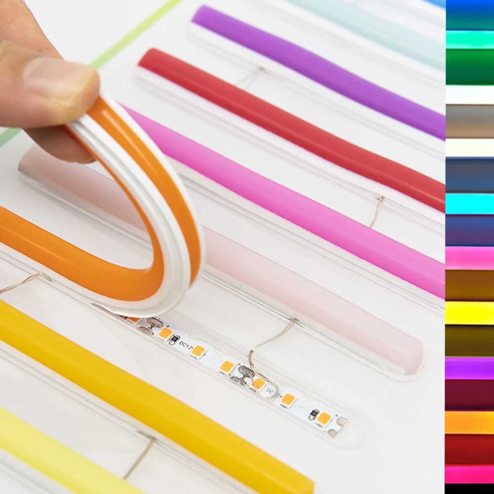 6mm 8mm 12mm S Bendable Separate Flexible Silicone Neon 3528SMD Led Strip 12V For LED Neon Sign Waterproof IP67 W251112