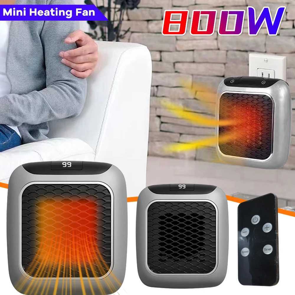 Wall Mounted Heater 800W Mini Heater Portable Electric Heater PTC Ceramic Heating Fan with Remote Control for Home Bedroom Dorm Y251113