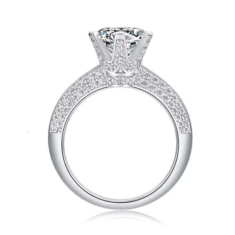 De 1ct Fine Jewelry Ring 3ct Sparkling 925 Sterling Silver Moissanite Ring for Women D Color VVS Moissanite Rings