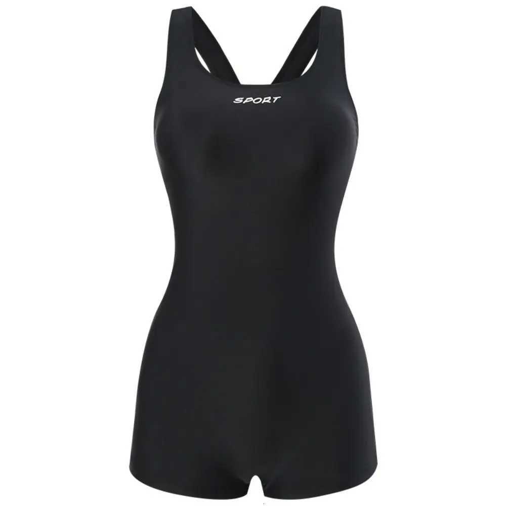Flat Corner One-piece Swimsuit Chlorine Resistant Plus Size Slimming Swimsuit Conservative Design With Chest PadW251113