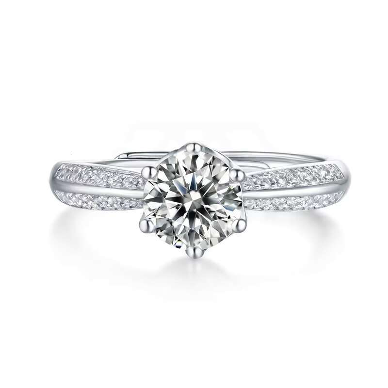 Luxury 925 Silver Moissanite Diamond Wedding Rings Fine Jewelry Moissanite Ring