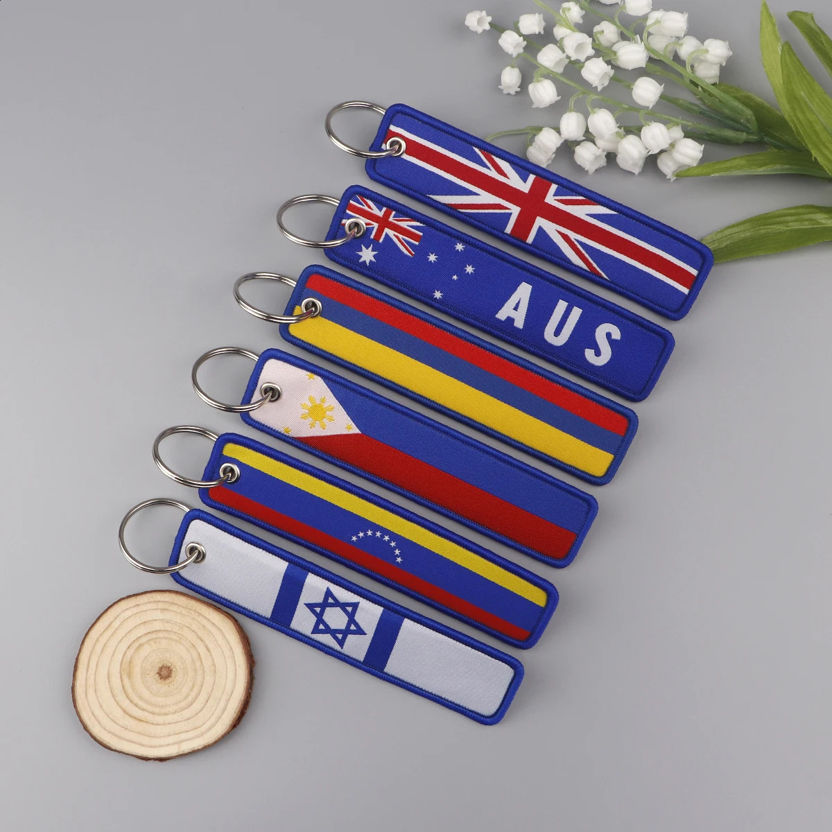 National Flag y Key Cool Person Label Car Keychain Bracket Accessories Friend Gift 1PC 250410