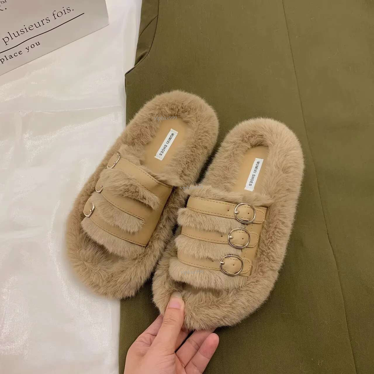 New Free Shipping Designer Shoes Fan Gui Niche Design Sense Thick Sole Height Increasing Fairy Slippers For Outdoor Wear Internet Autumn And Winter La