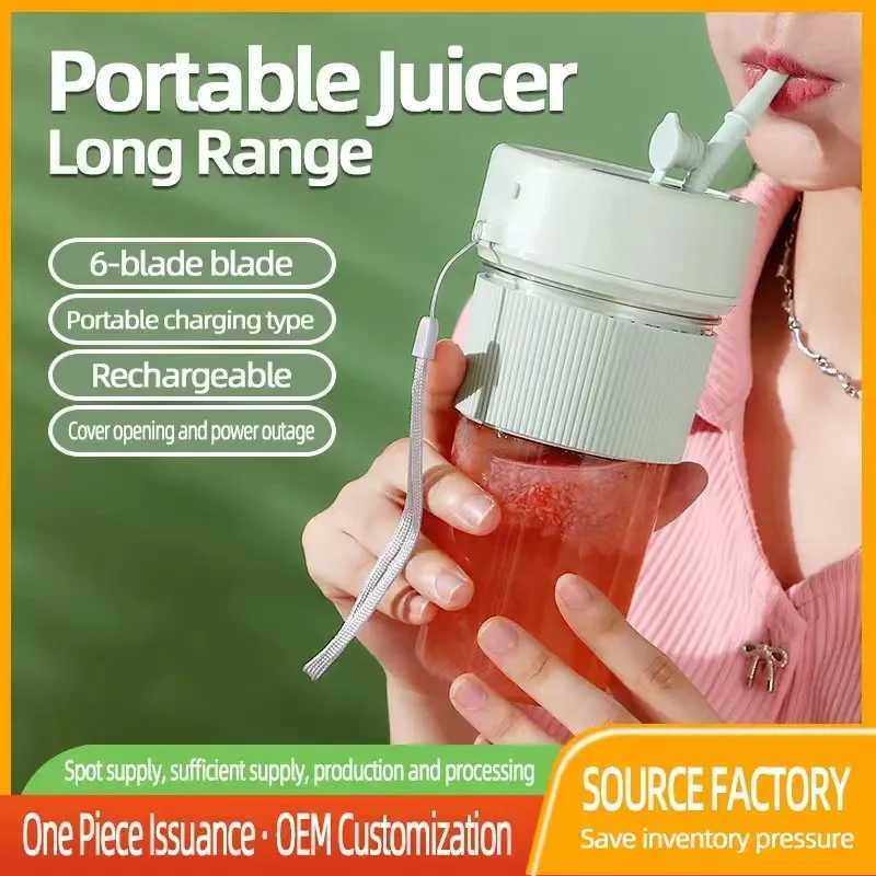 New Electric Fresh Juicer Powerful Crushed Ice Wireless Mini Portable Blender Bottle Juice Extractors Smoothie Mixer Cup C251113