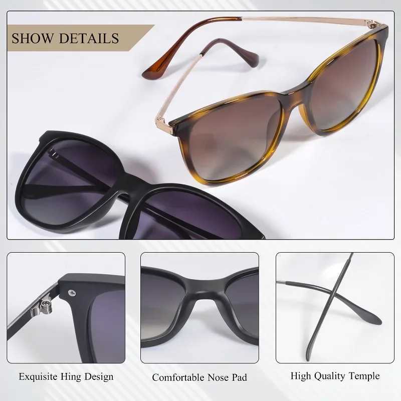 CRIXS Vintage Cateye Polarized Sunglasses for Women Anti Glare Driving Sun Glasses Ladies Luxury Brand Designer Shades FemaleC250412