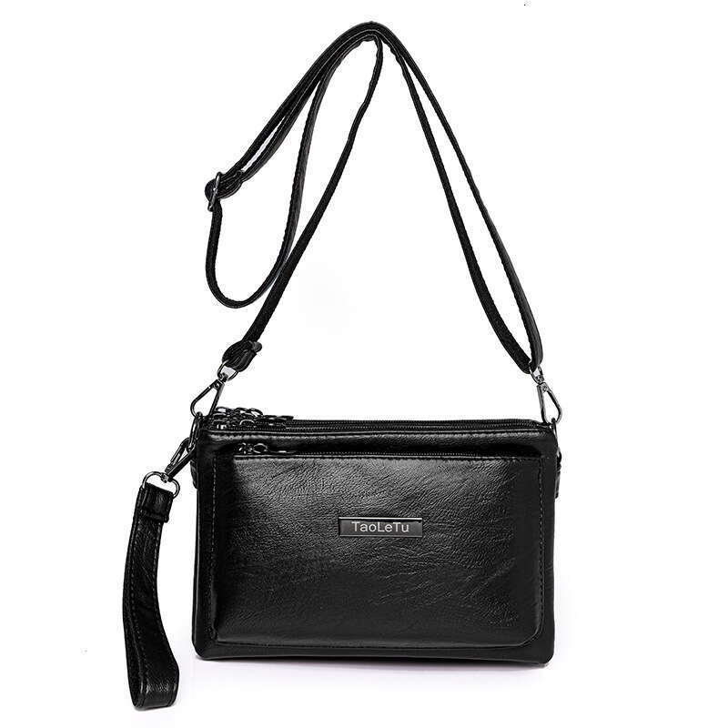 Niche texture shoulder for women 2025 new fashionable multi compartment women's coin purse soft leather handbag carrying crossbody bag