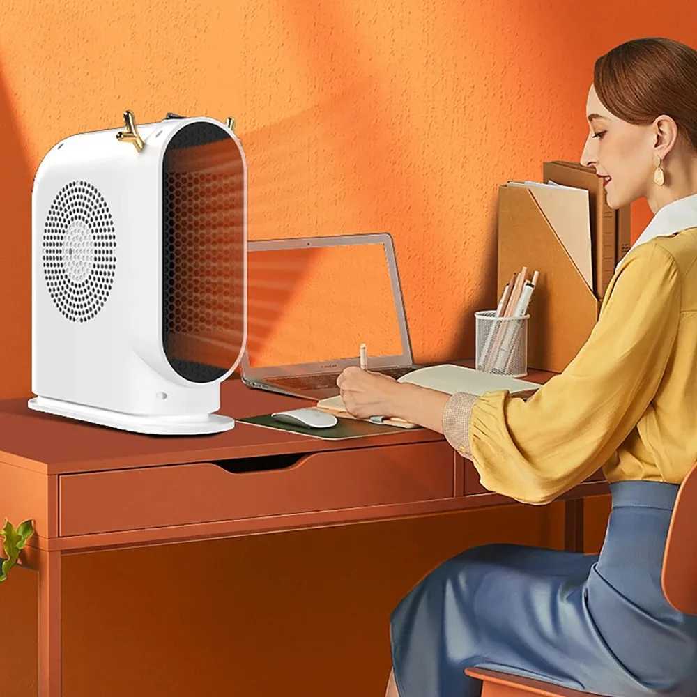 Desktop Electric Heater 500W Portable Home Electric Heater Intelligent Thermostat Fan Winter Electric Heater Heating Tools Y251113