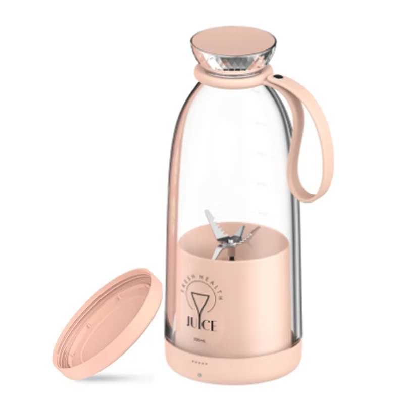 500ml Portable juicer Rechargeable Wireless Fruit Mixer Fresh Juice Bottle Blender 6 Blades Food Milkshake Ice Crush Cup 2400mAh C251113