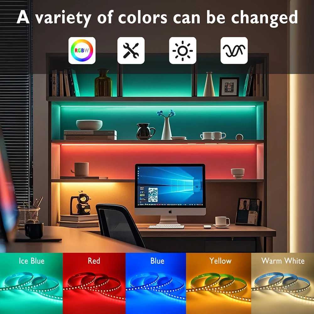 5m RGBW RGBWW Led Strip Light 4 Colors In 1 Chip 12V 24V 5050 120 60 108 LEDs Flexible Tape Ribbon RGB Warm White DC Home Decor W251112