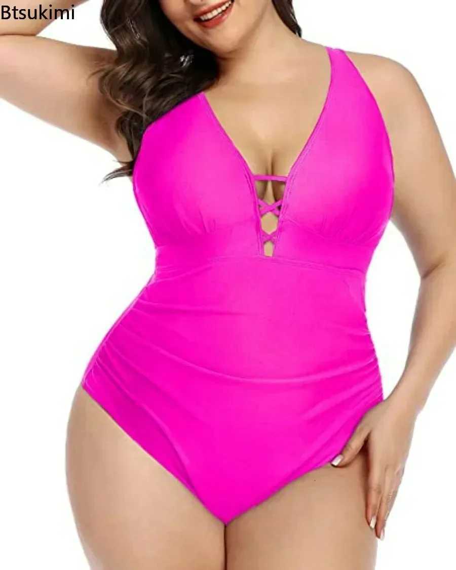 Plus Size 4XL 5XL Sexy One Piece Tankini Swimwear Women Slim Fit Monokini Swimsuit Push Up Bathing Suit High Waist Bodysuit 2025W251113