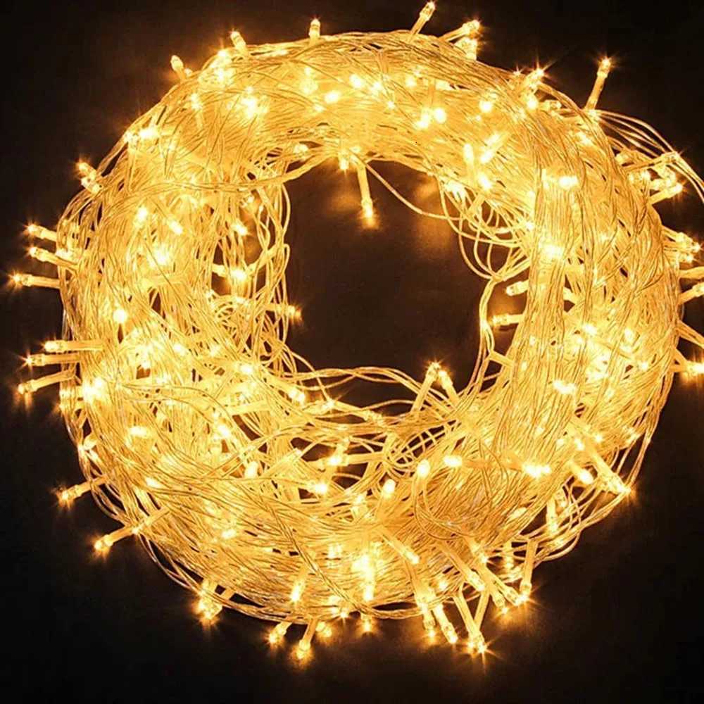 220V EU Plug 10M 20M Outdoor Christmas LED String Light Garlands Decoraction Fairy Lamp For Home Wedding Party Holiday Lights W251112