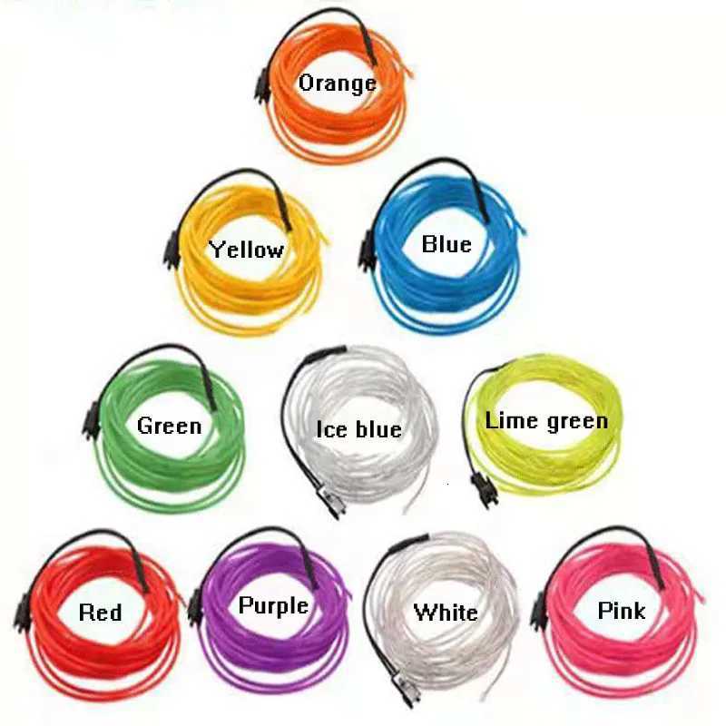 10M LED Neon Light Flexible Glow EL Wire Dance Party Outdoor Christmas Decoration Light Rope Tube Strip LED Strip W251112