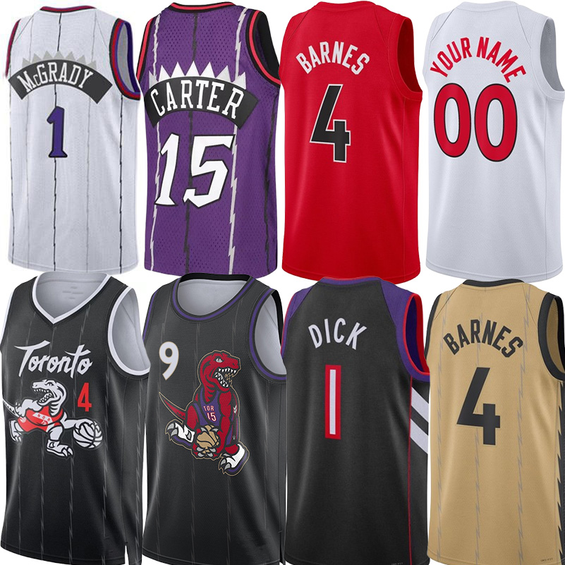 Custom Basketball Jerseys Scottie Barnes Brandon Ingram RJ Barrett Gradey Dick TOR Raptorrs Immanuel Quickley Ochai Agbaji Vince Carter Classic Retro Jersey City