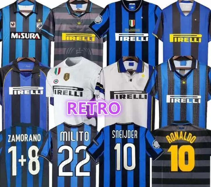 finals 2009 zz68 MILITO SNEIJDER ZANETTI Retro Soccer jersey Eto'o Football 97 98 99 01 02 Djorkaeff Baggio ADRIANO MILAN 10 11 07 08 09 BATISTUTA Inters Zamorano