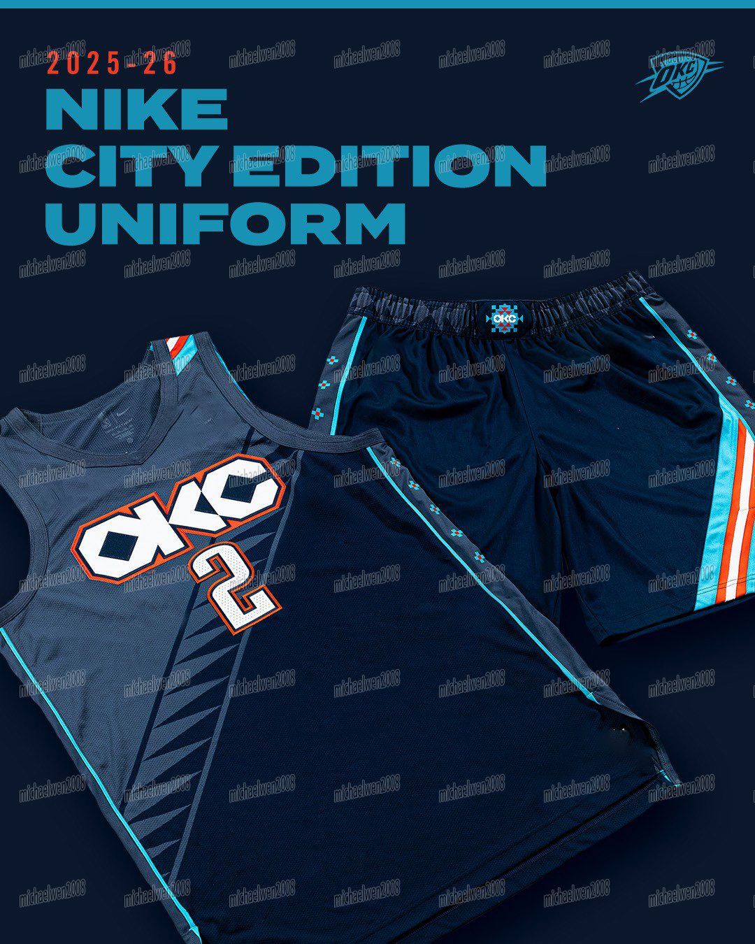 OKC Oklahomas City Thunders 2025-26 City Basketball Jersey Shai Gilgeous-Alexander Chet Holmgren Caruso Luguentz Dort Jalen Williams Flagler CUSTOM YO