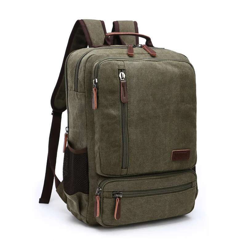 Vintage Canvas Men Large Capacity Travel Shoulder High Quality Fashion Students Bag Male Notebook Laptop Backpack