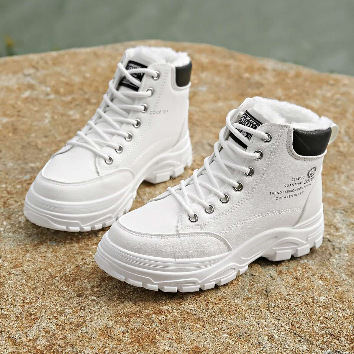 2025 New Free Shipping Designer Shoes High Top Shoes Plush Winter Snow With Thick Soles Versatile Plush Cotton Boots For Women