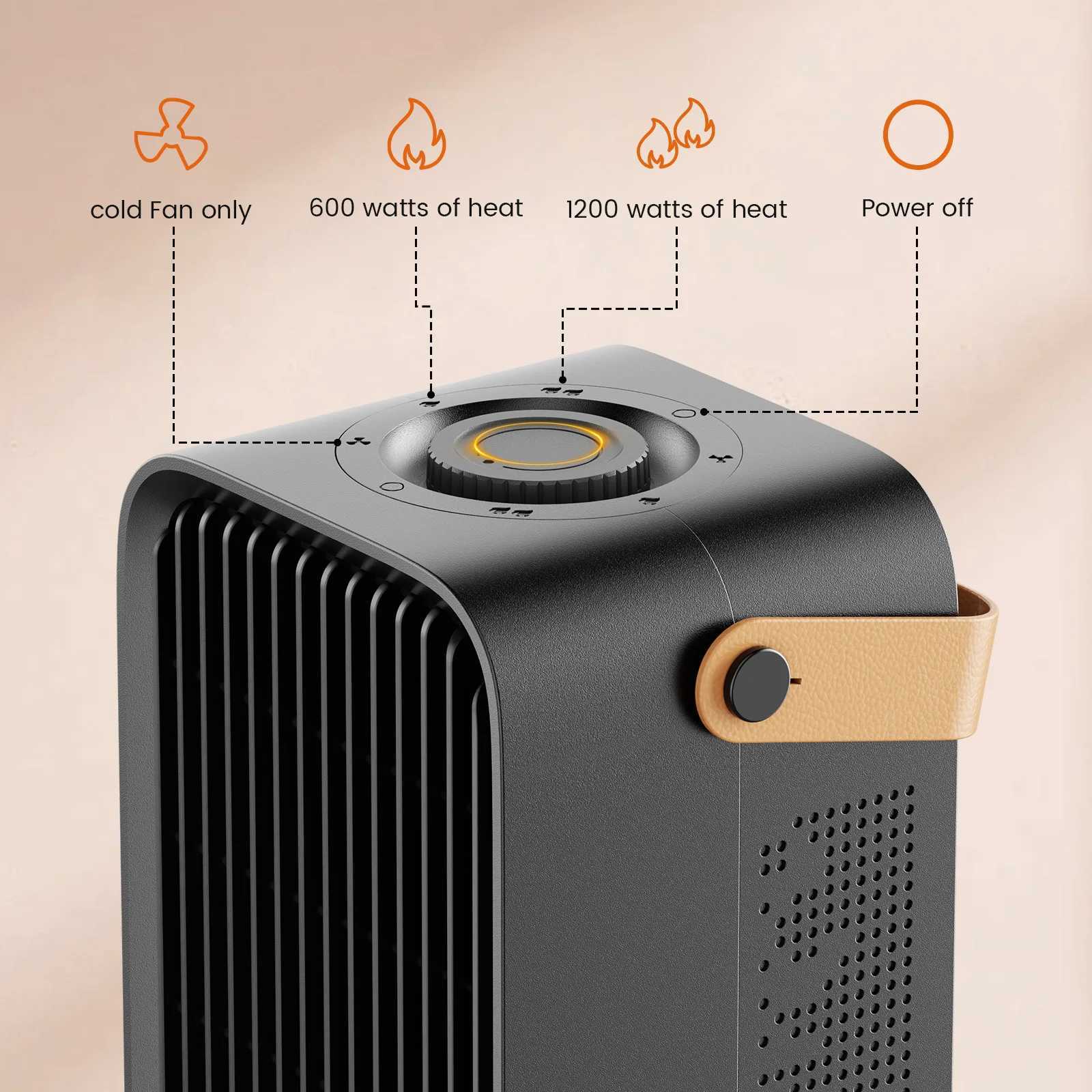 coldSky Heater for Home 1200W Fast Heating with OverheatingTip-Over Protection Portable Electric Heater for Bedroom living Room Y251113