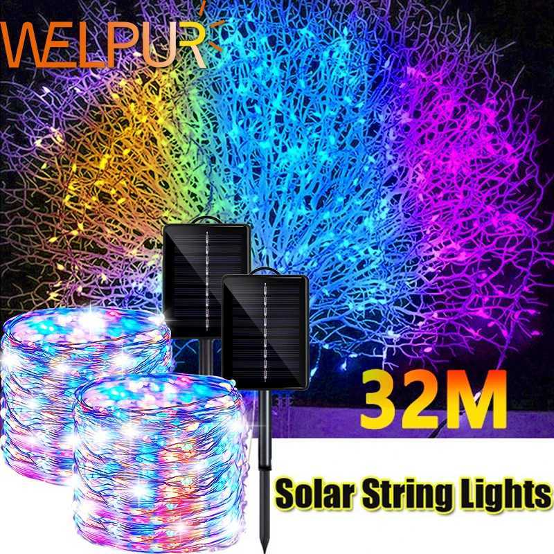 LED Outdoor Solar Lamp String Lights 100/200/300 Leds Fairy For Holiday Christmas Party Garland Garden Decor M251113