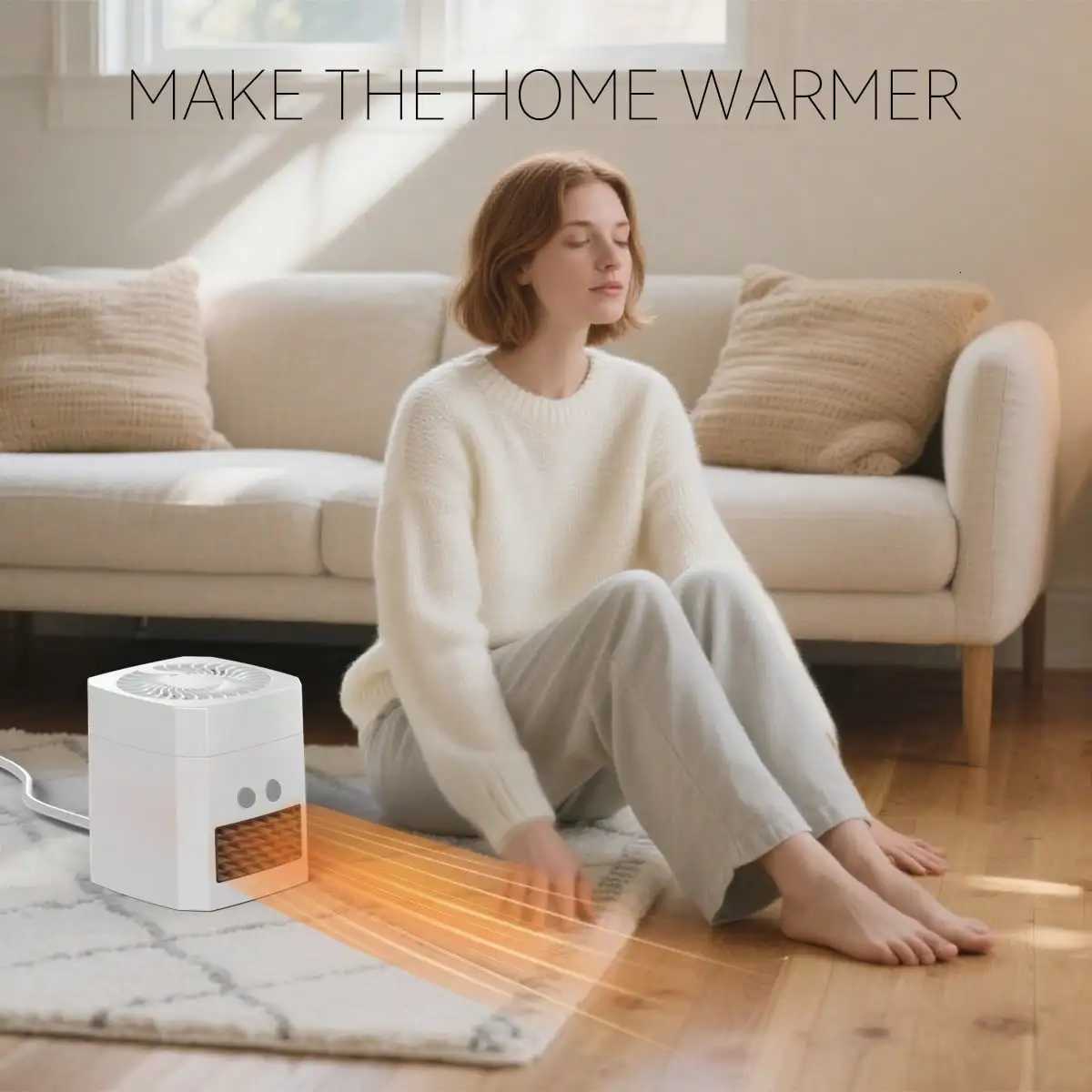 Portable 2-In-1 Heating And Cooling Fan Mini Multi-Function Desktop Heater With 400W Power 3 Gears Adjustable Temperature Y251113