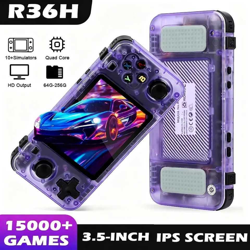 R36H Handheld Game Console 35-inch IPS Sn Linux Retro Video Games Player 3000 mAh 128G 20000 Classic Game H251113
