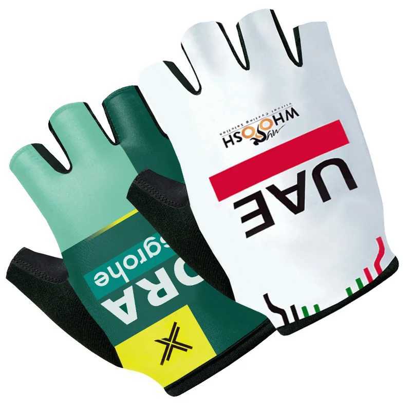 New 2025 UAE Cycling Gloves BORAFUL Team Half Finger Men Women Road Bike Gloves Sports Fitness Gym Riding Bicycle GlovesC250412