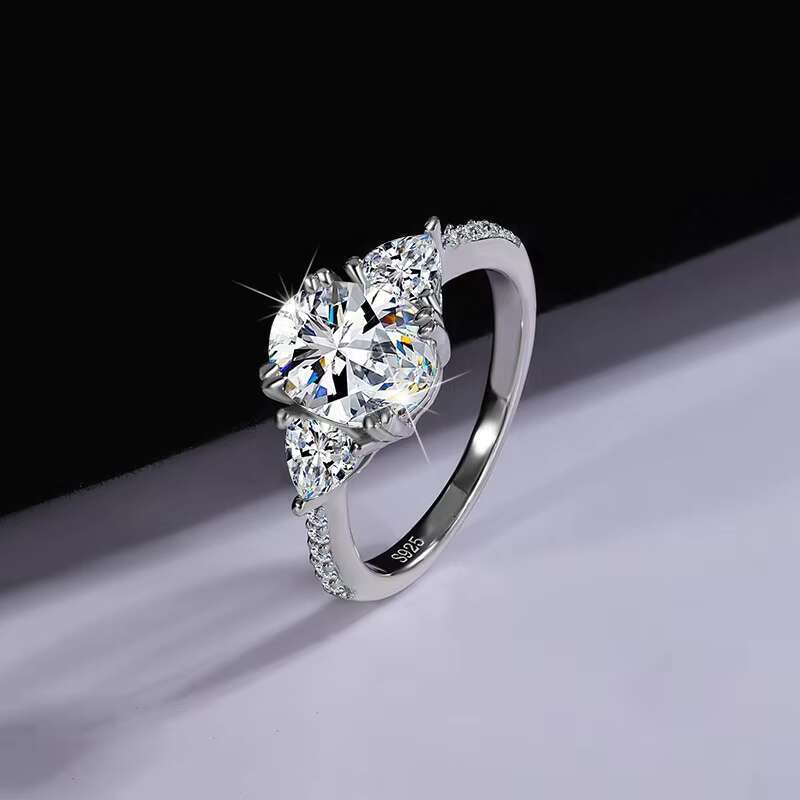S925 Sterling Silver 2 CT Oval Luxury Moissanite Womens Wedding Engagement Ring Factory Direct Sales