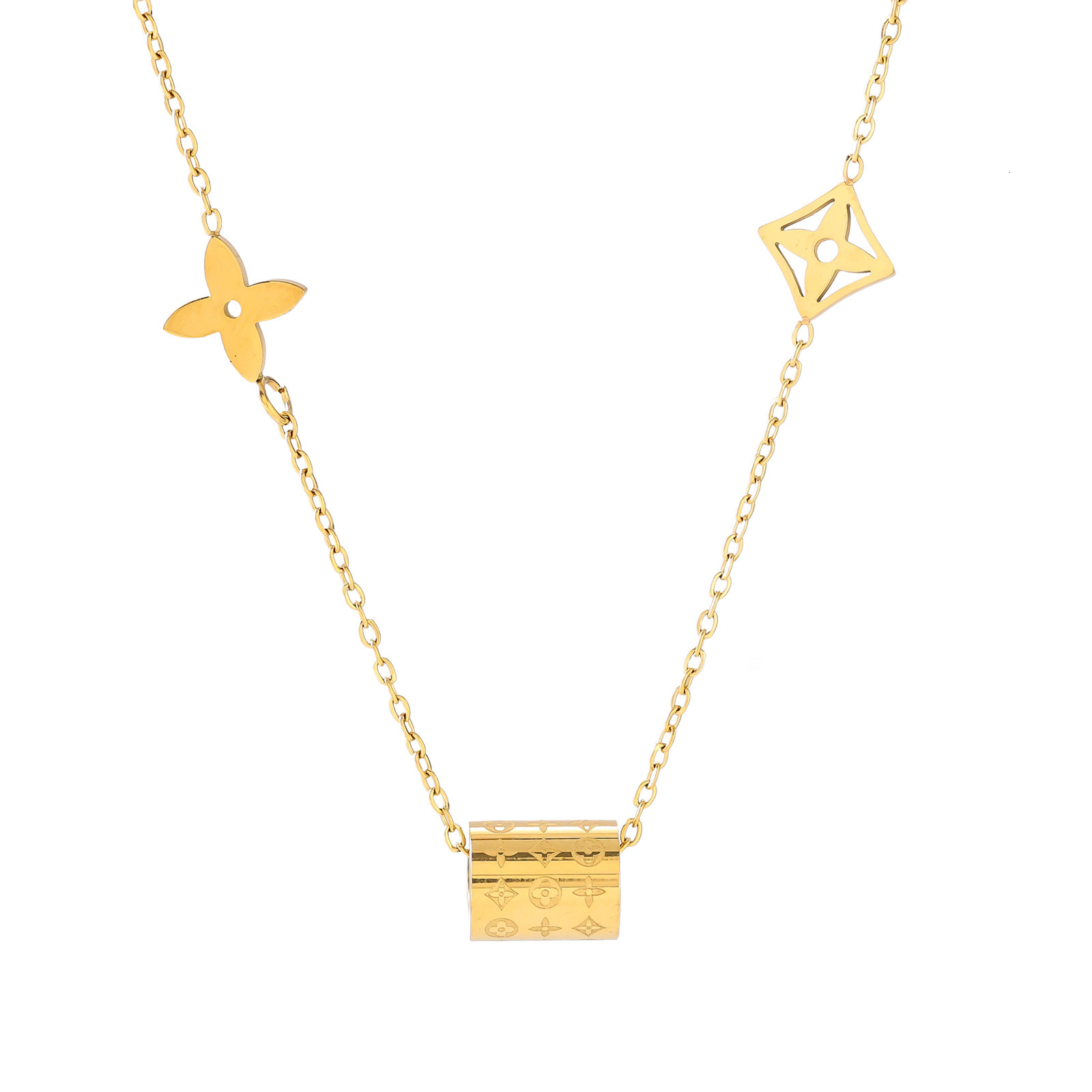 2025 New Luxury Designer Pendant Necklace Four-leaf Clover Petal Jewelry for Women