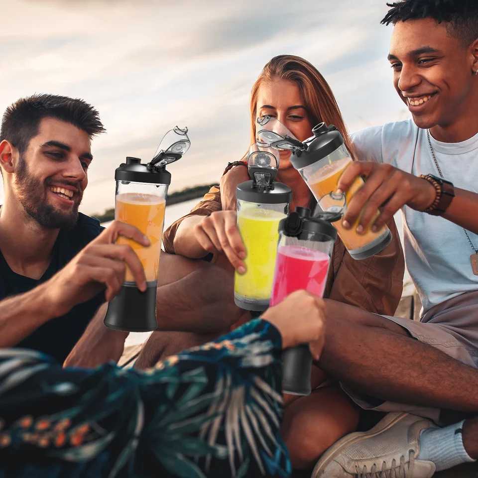 Portable Blender 600ML Electric Juicer Fruit Mixers 4000mAh USB Rechargeable Smoothie Mini Blender Personal Juicer C251113