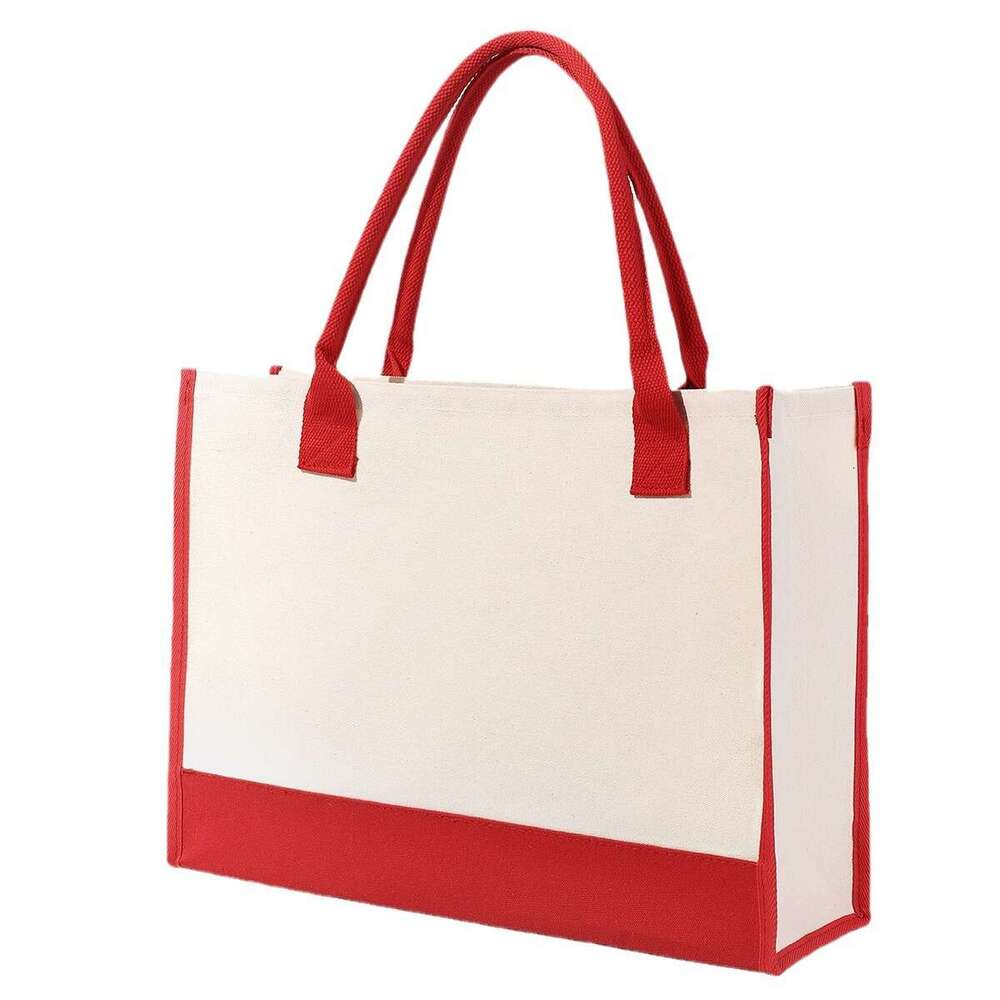 designer bag Hot selling canvas shoulder large capacity printed tote bag, women's fashionable and lightweight handheld gift shopping bag